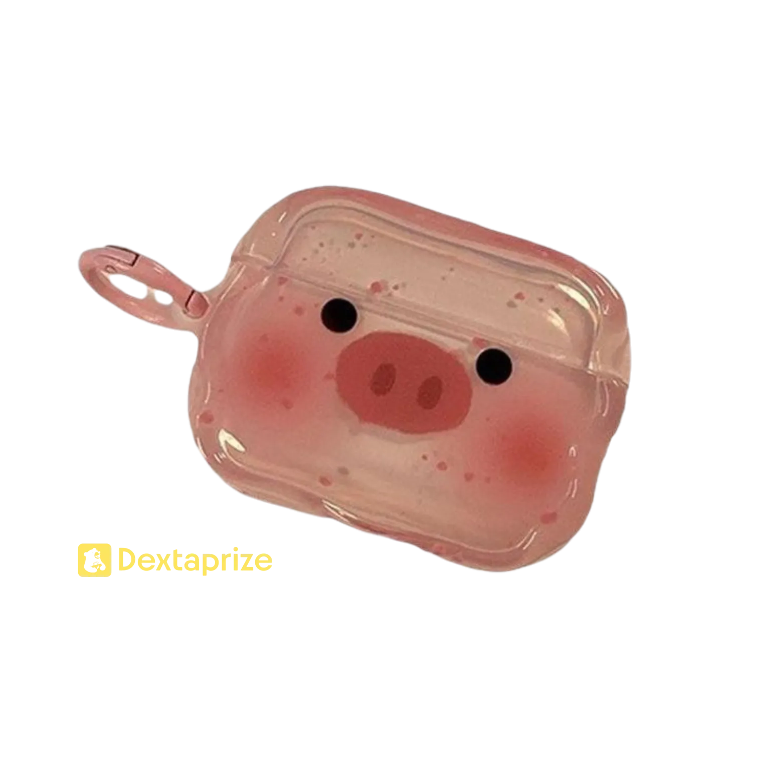 Cute Pink Pig Silicone AirPods Pro Case with Keychain