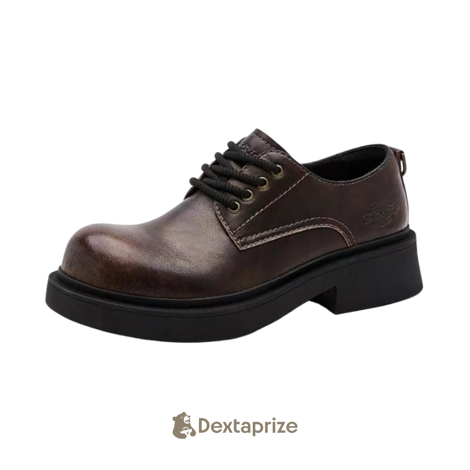 Men’s Black Leather Lace-Up Work & Casual Shoes