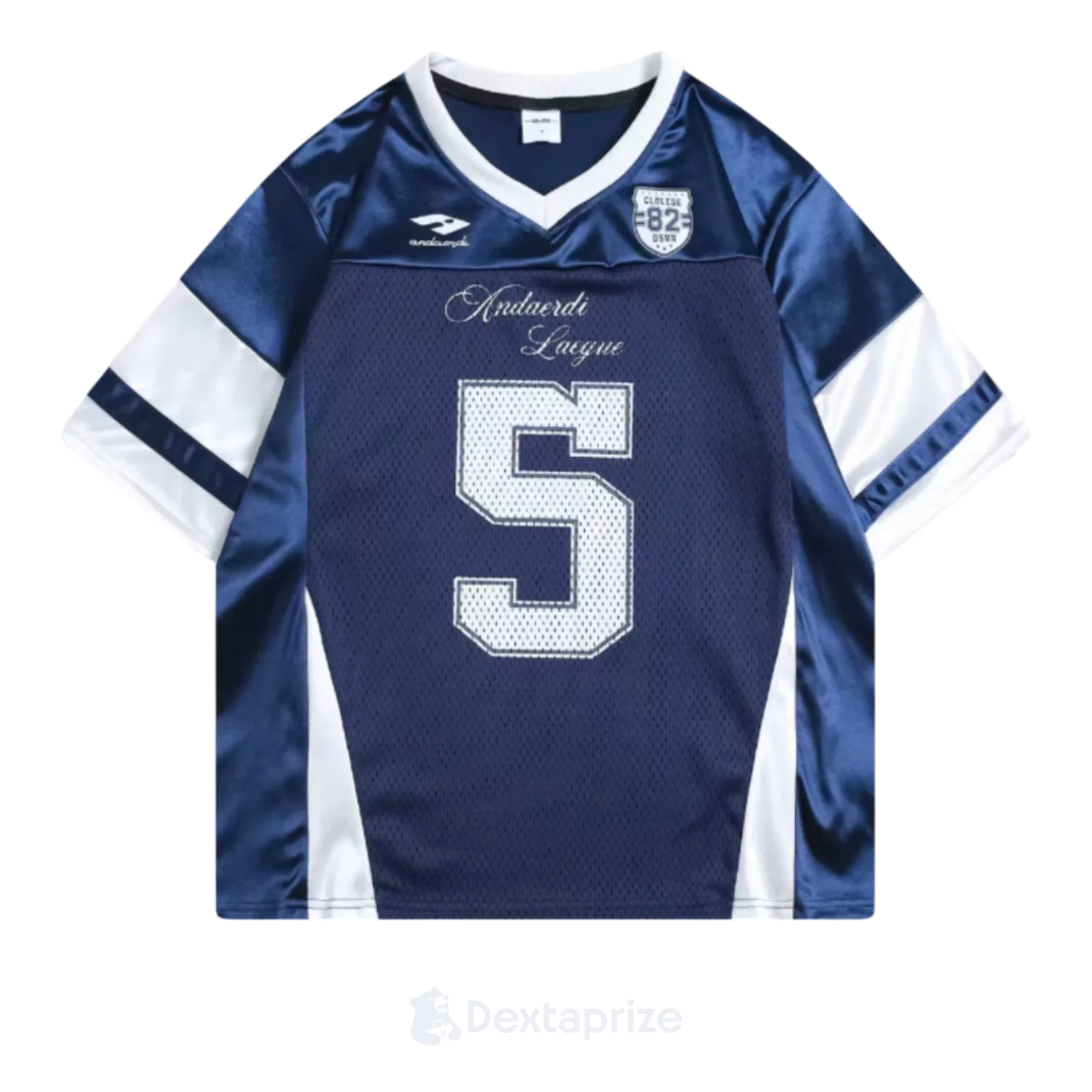 BOYUE Unisex Blue & White Mesh Sports Jersey